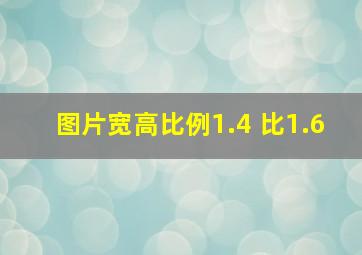 图片宽高比例1.4 比1.6